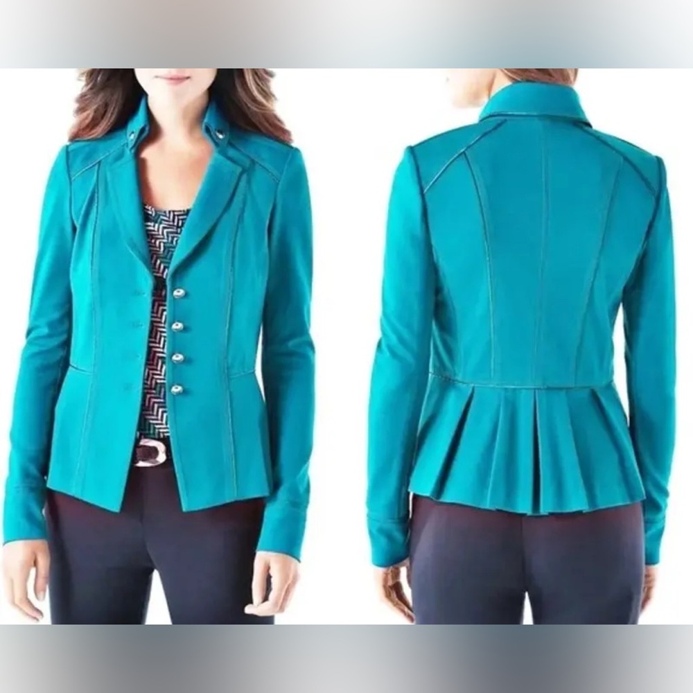 White House Black Market Teal Blazer size 12 - Picture 2 of 6